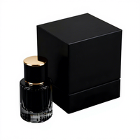 Flacon de parfum en verre noir personnalisé de luxe 50ml 100ml Boîte cadeau magnétique haut de gamme Emballage cosmétique avec logo personnalisé