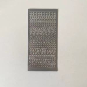 Etiquetas Decorativas Pequeñas de Letras y Números en Inglés Doradas y Plateadas, Mini Pegatinas de Vinilo Autoadhesivas con el Alfabeto Metálico para Manualidades - Product Image 6