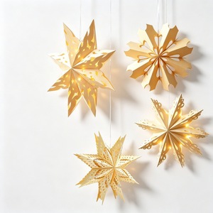 40cm High Quality Eco-Friendly Reusable Christmas Light Paper <b>Star</b> Lantern Cover Festive <b>Decor</b> for Winter Weddings Birthdays - Product Image 5