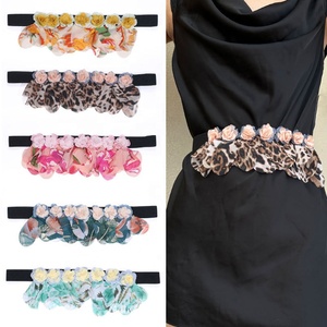 New Wedding Bride <strong>Sash</strong> <strong>Belt</strong> Flower Adjustable <strong>Belts</strong> for Dress Elastic Crystal Fabric Waist <strong>Belt</strong> - Product Image 4