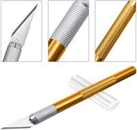 Ensemble de couteaux de précision pour loisirs créatifs avec 40 lames de rechange # Couteau artisanal en aluminium à 11 lames avec capuchon de sécurité pour l'art du papier, vente directe d'usine
