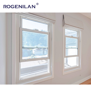 Rogenila American Style Design Double Acoustic Glass Waterproof and Dustproof <strong>Aluminium</strong> Alloy Double-<strong>hung</strong> <strong>windows</strong>