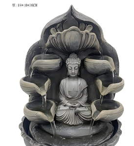 Fontaine d'eau à plusieurs niveaux avec statue de <span class=keywords><strong>Bouddha</strong></span> <span class=keywords><strong>Zen</strong></span>, décoration intérieure et extérieure, élément d'eau Feng Shui <span class=keywords><strong>pour</strong></span> la maison et le <span class=keywords><strong>jardin</strong></span> - Product Image 5