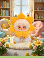 Neues Trendiges Vinyl-Gesichts-Plüschtier, Blumenfee-Babypuppe Schlüsselanhänger, Kreativer Rucksack-Charm, Süßes Geschenk zum Geburtstag