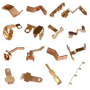 Conectores de fabricación de chapa de cobre, insertos de cobre estampados de alta precisión, piezas eléctricas