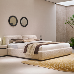 Modular <strong>Bed</strong> <strong>Blocks</strong> Natural Fabrics Floor-level <strong>Bed</strong> Design a Must-have for a Quiet and Luxurious Villa Master Bedroom - Product Image 1