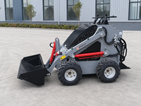 Mini-chargeuse compacte haute performance sur roues pour projets de construction et d'aménagement paysager multifonctionnels