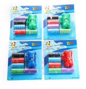 15 pièces/rouleau – Distributeur de sacs à déjections canines en forme d'os, sacs à crottes imprimés pour chiens, support de sacs à déjections pour chiens – Vente en gros - Product Image 5
