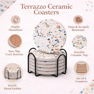 Sous-verre personnalisé créatif en acrylique rond pour voiture, support de tasse en pierre pour café - Product Image 2