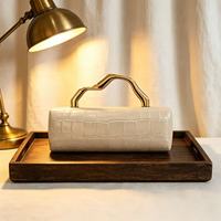 Pochette de Soirée de Luxe en Similicuir PU à Motif Crocodile pour Femme, Sac à Main Élégant avec Chaîne, Tendance
