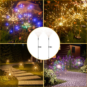 Feux d'artifice solaires LED pour jardins extérieurs, petites cours, ambiance ciel étoilé, décoration de balcon, aménagement paysager communautaire - Product Image 3