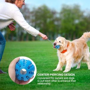 <b>Dog</b> Eco-Friendly <b>Interactive</b> Durable Soft Rubber Ball Chew <b>Toy</b> Food Treat Feeder Tooth Cleaning IQ Training Ball Medium Size - Product Image 5