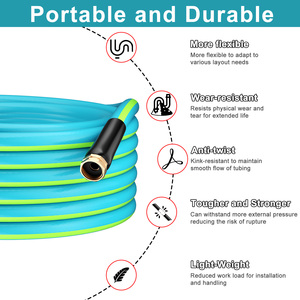 Tuyau en PVC 100ft X 5/8 "longueur personnalisée robuste sans pliage tuyau d'arrosage en caoutchouc Flexible tuyau d'eau étanche - Product Image 4