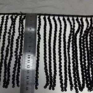 Новейшие модные дизайны ZSY: 16-сантиметровая цветная отделка из пайеток, бисера и кистей, бахрома с бусинами для декора платьев - Product Image 4