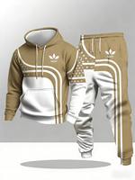 Ensemble 2 pièces de survêtement homme 2025, style Harajuku, design artistique créatif, impression 3D, luxe léger, coupe moderne ajustée