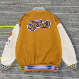 Chaqueta Varsity LAYENNE de Alta Calidad con Mangas Bordadas, Chaqueta de Béisbol Personalizada con Letras Bordadas, Chaqueta Unisex Estilo Y2K - Product Image 4