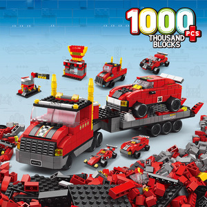 6 em 1 espaço construção brinquedo educativo 1000 pcs plástico blocos de construção cor saco peças conjunto para construção de tijolos - Product Image 5