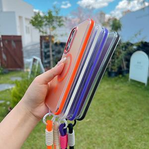 Funda Magnética con Correa para Muñeca para <span class=keywords><strong>Samsung</strong></span> <span class=keywords><strong>Galaxy</strong></span> A05S A15 A25 A35 A55 A14 A24 A34 A54 <span class=keywords><strong>A13</strong></span> A53, Carga Inalámbrica, Cambio de Color - Product Image 2