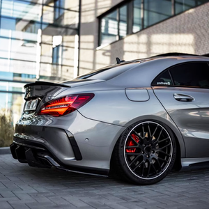 Per <span class=keywords><strong>Mercedes</strong></span> <span class=keywords><strong>Benz</strong></span> W117 <span class=keywords><strong>CLA</strong></span> 180 200 250 45 M4 Spoiler per auto in stile ABS di fabbrica nero carbonio Spoiler per bagagliaio posteriore - Product Image 1