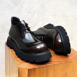 Nouvelles Chaussures Habillées Homme Tendance Été-Automne en Cuir de Vachette à Lacets, Bout Pointu, Semelle Plate, Imperméables, Respirantes et Légères - Product Image 3