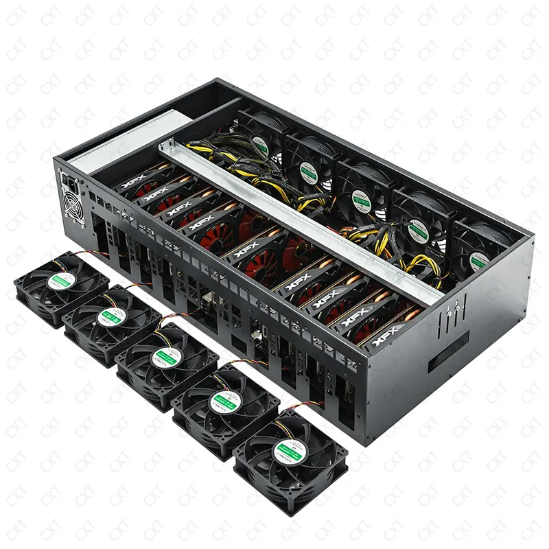 9gpu x79 motherboard server case gpu 3060 3060ti graphics cards computer pc tower server case