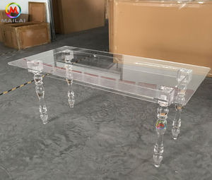 Mesa de Comedor Moderna de Acrílico Transparente de Alta Calidad - Product Image 1