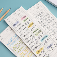 Blocs-notes adhésifs décontractés et mignons de style coréen pour étudiants, 25*9cm, carnet de messages