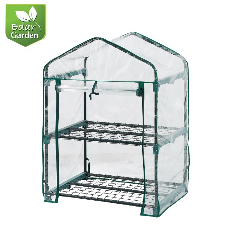 Mini PVC Cover Greenhouses, 2 Tier, Green House