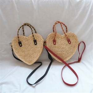 Bolso de Paja con Forma de Corazón para Mujer Joven, para el Festival de San Valentín, Vestido de Playa - Product Image 1