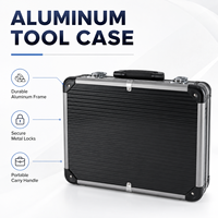 Valise à outils en aluminium 2 pièces, fabriquée en ODM et OEM, avec insert en mousse EVA pour le rangement des outils