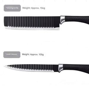 Black Wave <b>Kitchen</b> <b>Knife</b> Set Six-Piece Stainless Steel Chef's & Fruit <b>Knives</b> Sharpness Guaranteed Home Gift Use Comes Colour Box - Product Image 6