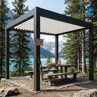 Pergola motorisée à toit rétractable en aluminium Sweet Home 16x12 pieds - Imperméable et écologique - Bâtiments de jardin extérieurs