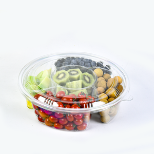 5 Comparti di Conservazione degli Alimenti Vassoio di catering usa e getta per animali domestici in plastica trasparente di - Product Image 4