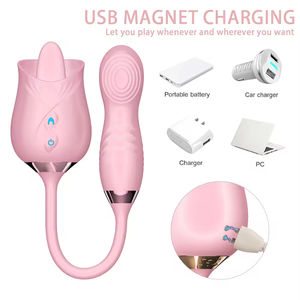 Vibrador LOVE.3 en 1 con Forma de Rosa para Mujeres, 10 Velocidades, Masajeador de Clítoris, Juguete Sexual para Adultos con Funciones de Lamido y Vibración - Product Image 6