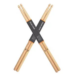 Logo personnalisé OEM baguettes colorées Hickory 5A 5B 7A 2B pour Instruments de musique et accessoires