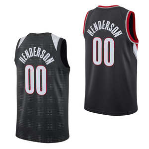 男女通用波特兰 # 00 Scoot Henderson City Edition 篮球球衣-夏季套装 抗菌透气&刺绣徽标 - Product Image 1