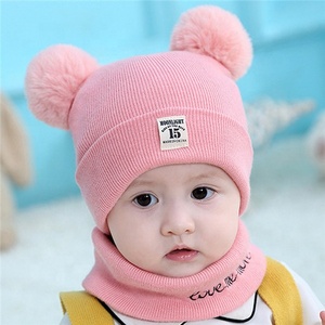 Atacado 2021 bebê bebê inverno 2 peças, malha quente meninas meninos gorro e lenço conjunto - Product Image 1