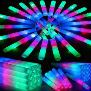 High Quality Concert Color <b>LED</b> Sponge <b>Stick</b> Customized Logo Printing Luminous Foam <b>Light</b> <b>Sticks</b> for Party Festival - Product Image 1