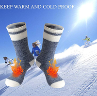 Nouvelles chaussettes d'hiver épaisses et chaudes pour femmes - 100% acrylique, antidérapantes, pour le ski