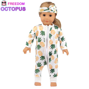 Libertà polpo nuovo a tema ananas accessori giocattolo da te un pezzo pigiama fascia per bambola vestiti per 18 pollici bambole americane - Product Image 3