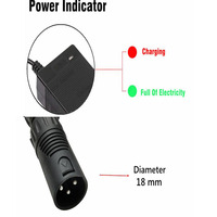 Chargeur rapide DC 54,6V 3A pour vélo électrique, batterie lithium 48V, prise XLR IEC ANDERSON