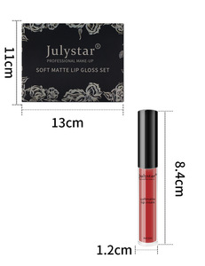 Superventas 6 unids/caja conjunto <span class=keywords><strong>de</strong></span> cosméticos brutos para <span class=keywords><strong>labios</strong></span> kit mate líquido labio bruto impermeable sin decoloración labio bruto maquillaje coreano - Product Image 6