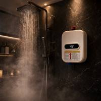 Petit chauffe-eau électrique instantané sans réservoir intelligent pour salle de bain domestique, idéal pour des douches chaudes