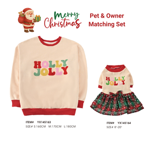 Vestido Navideño Festivo para Mascotas, Conjunto <span class=keywords><strong>Familiar</strong></span> a Juego, Sudadera Suave y Falda de Capas a Cuadros, Ropa para Perros y Gatos - Product Image 1