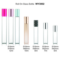 Flacon rouleau de parfum en verre rose doré 5/10ml avec ambre pour sérums de soins de la peau et gouttes pour les yeux