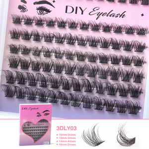 Wholesale Soft Natural Fluffy Hand Made Lash Clusters Private Label <b>Eyelash</b> Clusters Tray DIY Style - Product Image 1