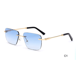 Venta al por mayor de alta calidad de tendencia Retro sin montura gafas de sol polarizadas para hombre Lunettes De Soleil, Lentes De Sol Hombre - Product Image 3