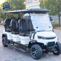 Voiturette de golf électrique de luxe personnalisée 48V au lithium, 4 places, certifiée CE, 5KW, autonomie 70-90km, modèle homologué pour la chasse et la route
