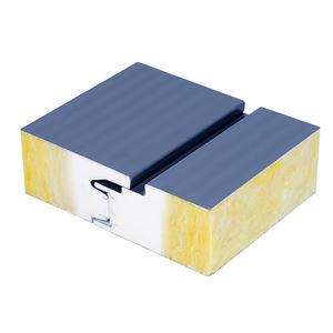 Panneau sandwich pour mur extérieur en <span class=keywords><strong>laine</strong></span> <span class=keywords><strong>de</strong></span> <span class=keywords><strong>verre</strong></span> ignifuge haute résistance <span class=keywords><strong>de</strong></span> 50 <span class=keywords><strong>mm</strong></span>, isolation <span class=keywords><strong>de</strong></span> toiture, revêtement métallique sculpté, atelier écologique - Product Image 2