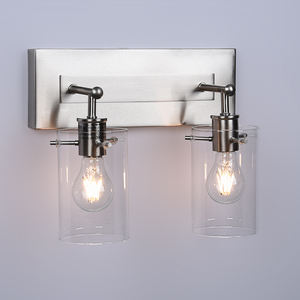 Hot Selling LED Headlight Glass Chrome Finish <b>Wall</b> Mount Warm White Non-Dimmable <b>Indoor</b> Minimalist Bathroom <b>Light</b> Fixtures - Product Image 4